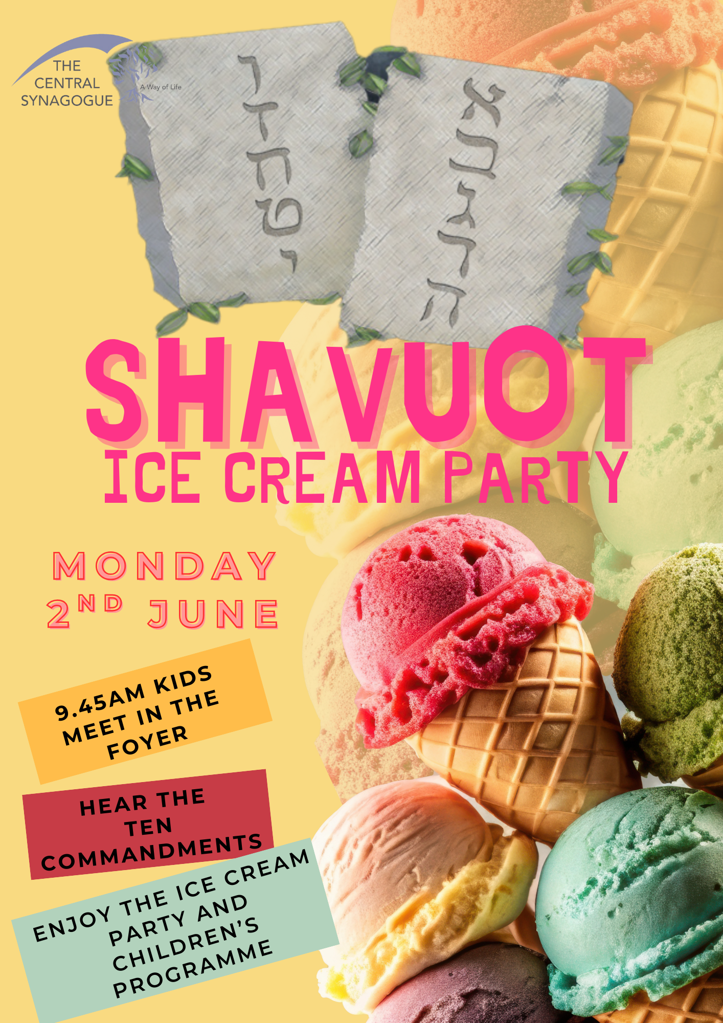 Colorful Bold Modern Illustration Summer Сocktail Party Invitation Flyer